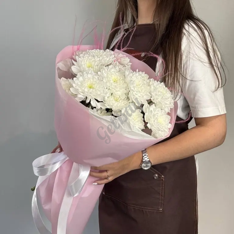 Кустовая хризантема Алтай и ковыль доставка в г.Воронеж